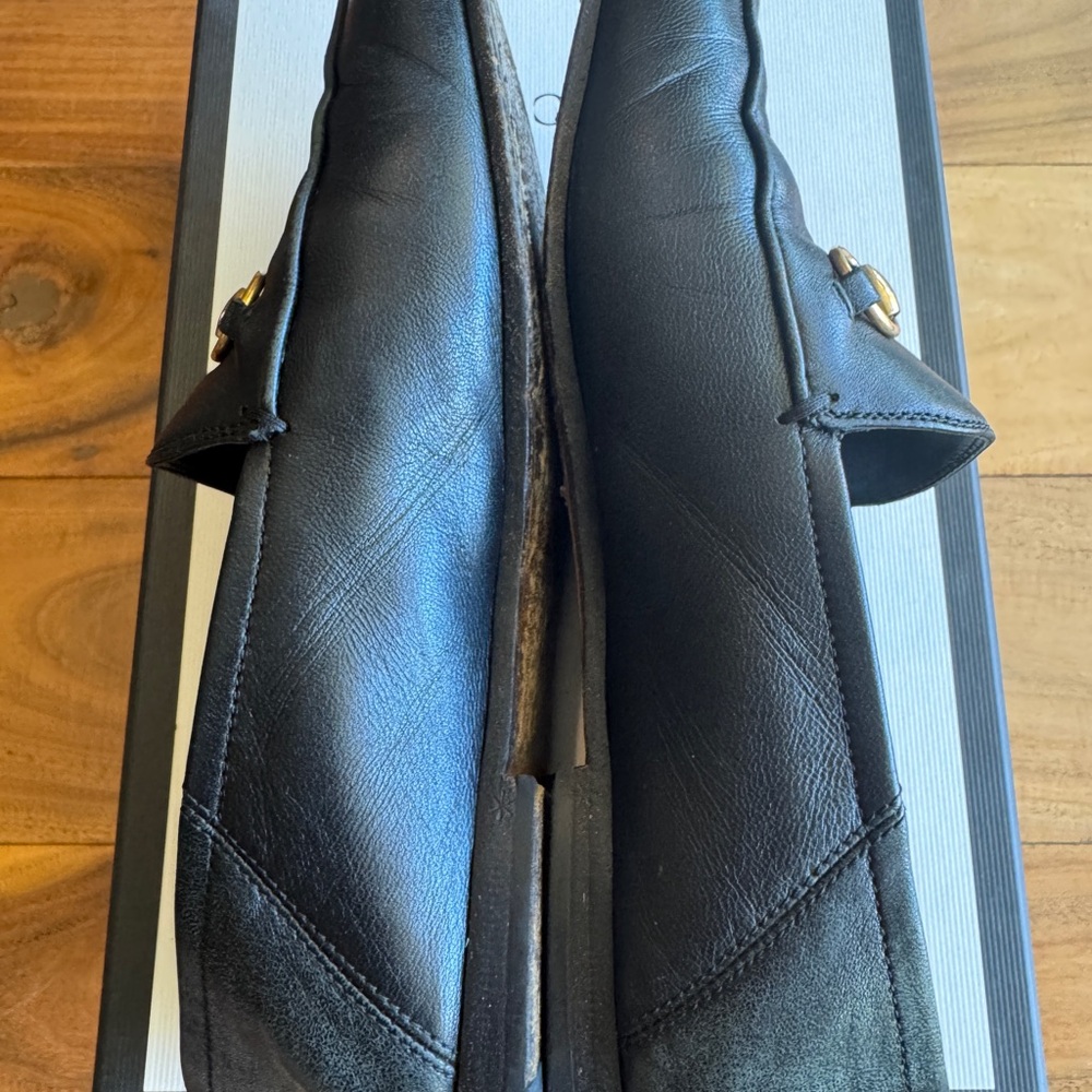 Gucci women’s AGNELLO PLONGE loafer Black Leather Horsebit Loafers - Picture 10 of 14